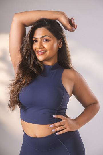 Sky High Crop Top - Navy Play