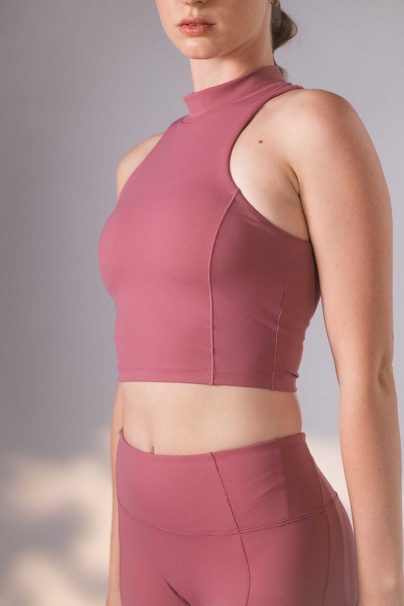 Sky High Crop Top - Bean Pink