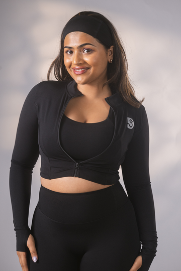 Snug Crop Jacket - Shadow Play