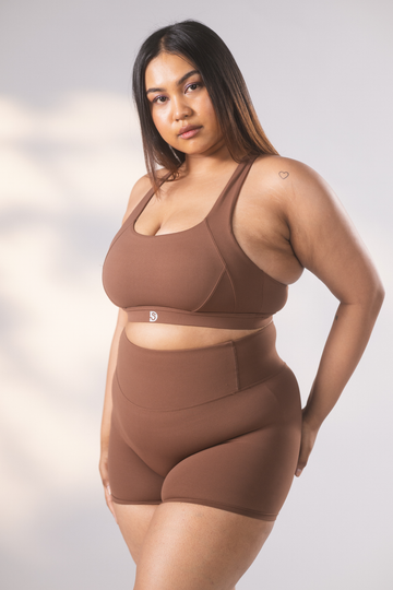 Twist Me Sports Bra - Café Pop
